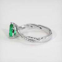 0.82 Ct. Emerald Ring, 18K White Gold 4
