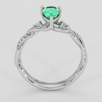 0.67 Ct. Emerald Ring, 18K White Gold 3