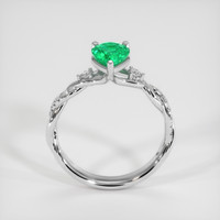 0.86 Ct. Emerald Ring, 18K White Gold 3