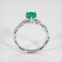 1.01 Ct. Emerald Ring, 18K White Gold 3