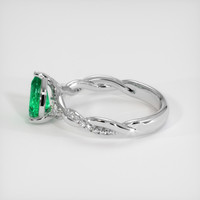 1.01 Ct. Emerald Ring, 18K White Gold 4