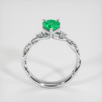 1.01 Ct. Emerald Ring, 18K White Gold 3