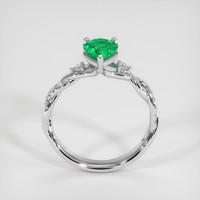 0.98 Ct. Emerald Ring, 18K White Gold 3