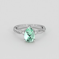 1.46 Ct. Emerald Ring, 18K White Gold 1