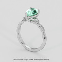 1.46 Ct. Emerald Ring, 18K White Gold 2