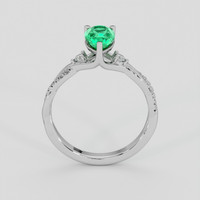 1.20 Ct. Emerald Ring, 18K White Gold 3
