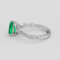 1.20 Ct. Emerald Ring, 18K White Gold 4