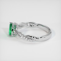 0.84 Ct. Emerald Ring, 18K White Gold 4