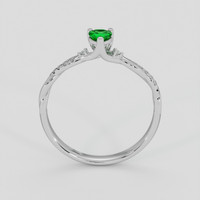 0.13 Ct. Emerald Ring, 18K White Gold 3
