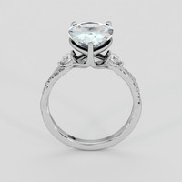2.73 Ct. Rainbow Moonstone Ring, 18K White Gold 3