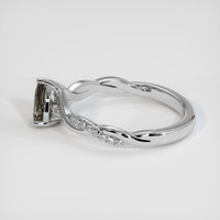 0.68 Ct. Gemstone Ring, 18K White Gold 4