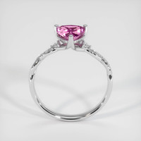 1.09 Ct. Pink Sapphire Ring, 18K White Gold 3