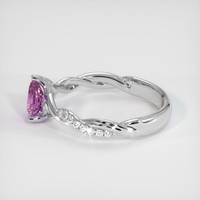 0.64 Ct. Sapphire Ring, 18K White Gold 4