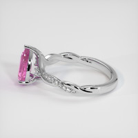 1.17 Ct. Pink Sapphire Ring, 18K White Gold 4