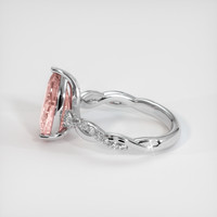 4.17 Ct. Padparadscha Sapphire Ring, 18K White Gold 4