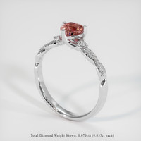 1.06 Ct. Sapphire Ring, 18K White Gold 2