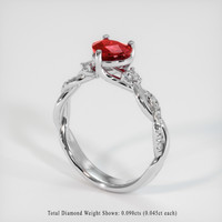 Ruby Ring 1.02 Ct., 18K White Gold Preview