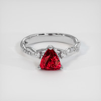 1.53 Ct. Ruby Ring, 18K White Gold 1