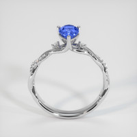 0.85 Ct. Blue Sapphire Ring, 18K White Gold 3