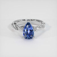 1.69 Ct. Blue Sapphire Ring, 18K White Gold 1