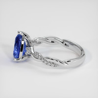 1.69 Ct. Blue Sapphire Ring, 18K White Gold 4