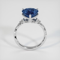 6.30 Ct. Blue Sapphire Ring, 18K White Gold 3
