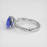 2.00 Ct. Blue Sapphire Ring, 18K White Gold 4