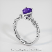 1.38 Ct. Sapphire Ring, 18K White Gold 2