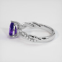 1.38 Ct. Sapphire Ring, 18K White Gold 4