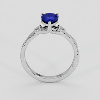 1.50 Ct. Blue Sapphire Ring, 18K White Gold 3