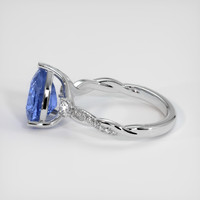 2.69 Ct. Blue Sapphire Ring, 18K White Gold 4