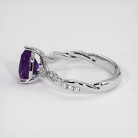 1.71 Ct. Purple Sapphire Ring, 18K White Gold 4