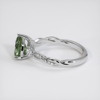 1.20 Ct. Green Sapphire Ring, 18K White Gold 4