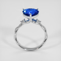 4.50 Ct. Blue Sapphire Ring, 18K White Gold 3