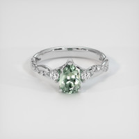 1.10 Ct. Sapphire Ring, 18K White Gold 1