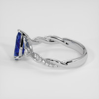 1.15 Ct. Blue Sapphire Ring, 18K White Gold 4