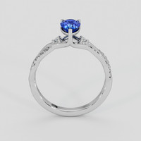 0.94 Ct. Blue Sapphire Ring, 18K White Gold 3