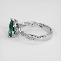 1.43 Ct. Bluish Green Sapphire Ring, 18K White Gold 4