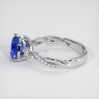 1.62 Ct. Blue Sapphire Ring, 18K White Gold 4