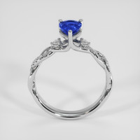 1.05 Ct. Blue Sapphire Ring, 18K White Gold 3