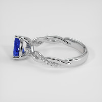 1.05 Ct. Blue Sapphire Ring, 18K White Gold 4