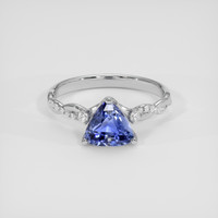 1.45 Ct. Blue Sapphire Ring, 18K White Gold 1