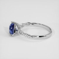 1.45 Ct. Blue Sapphire Ring, 18K White Gold 4
