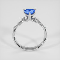 0.90 Ct. Blue Sapphire Ring, 18K White Gold 3
