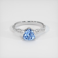 1.01 Ct. Sapphire Ring, 18K White Gold 1