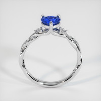 1.27 Ct. Blue Sapphire Ring, 18K White Gold 3