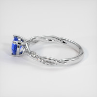 1.27 Ct. Blue Sapphire Ring, 18K White Gold 4