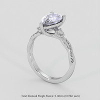 1.87 Ct. Violet Sapphire Ring, 18K White Gold 2