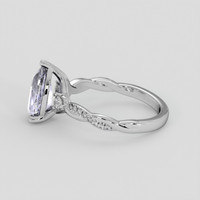1.87 Ct. Violet Sapphire Ring, 18K White Gold 4
