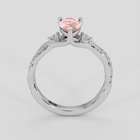 1.52 Ct. Padparadscha Sapphire Ring, 18K White Gold 3